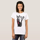 Moderne Lieve Zwarte Witte Rode Kat Moeder Grap Ca T-shirt (Voorkant volledig)