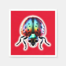 Moderne lieveheersbeestje servet