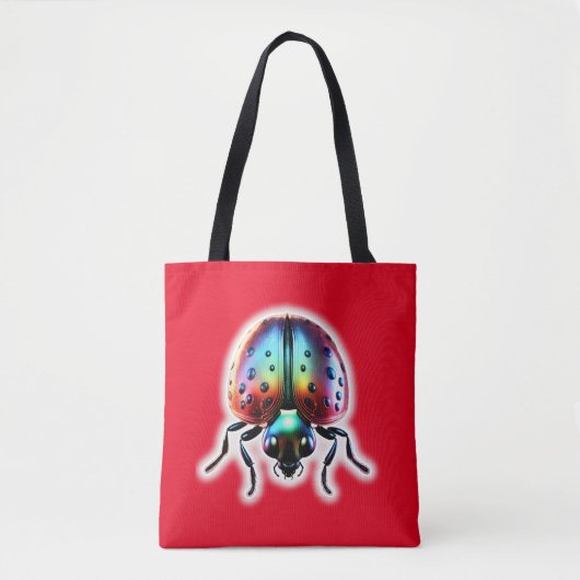 Moderne lieveheersbeestje tote bag (Voorkant)