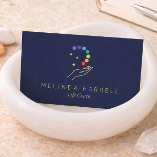 Moderne Life Coach Healing Hands Spirituele Welzij Visitekaartje