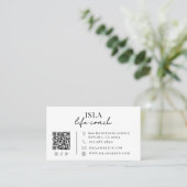 Moderne Life Coach QR-code Visitekaartje (Staand voorkant)