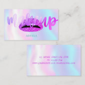 Moderne liften, holografisch — Makeup-kunstenaar Visitekaartje (Voorkant / Achterkant)