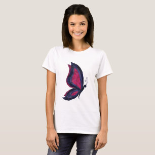 Moderne liftvlinder, paars, roze, blauw t-shirt