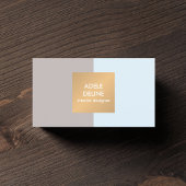 Moderne Light Blue Copper Interior Designer Visitekaartje