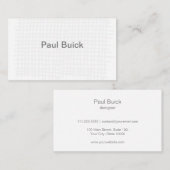 Moderne Light Grey Textile Pattern Professional Visitekaartje (Voorkant / Achterkant)