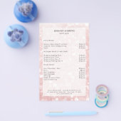 Moderne Lightpink Glitter Salon Prijslijst  Flyer (Enkel)
