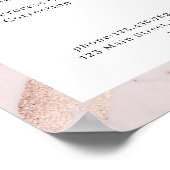 Moderne Lightpink-Koper Prijslijst Poster (Hoek)