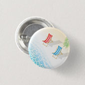 Moderne ligstoelen bij Seaside Art Ronde Button 3,2 Cm (Voorkant /achterkant)