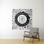 Moderne Lijn Kunst Logo Tekst Aangepaste Muur bran Wandkleed (In situ)