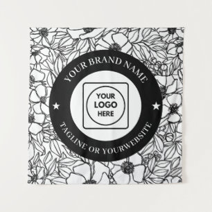Moderne Lijn Kunst Logo Tekst Aangepaste Muur bran Wandkleed