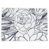 Moderne lijn kunsthand getekend Floral Girly Desig Groot Cadeauzakje (Achterkant)