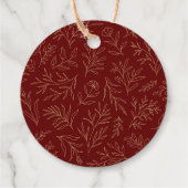 Moderne lijn kunstveeg Greenery Love and Bedankt Bedankjes Labels (Achterkant)