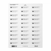MODERNE LIJN MONOGRAAM CORPORATE JURIST ACCOUNTANT ETIKET (Full Sheet)