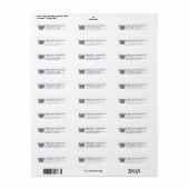 MODERNE LIJN MONOGRAM RECHTSGELEERDE ACCOUNTANT ETIKET (Full Sheet)