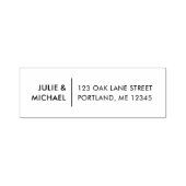 Moderne lijn paar namen retour adres  zelfinktende stempel (Design)