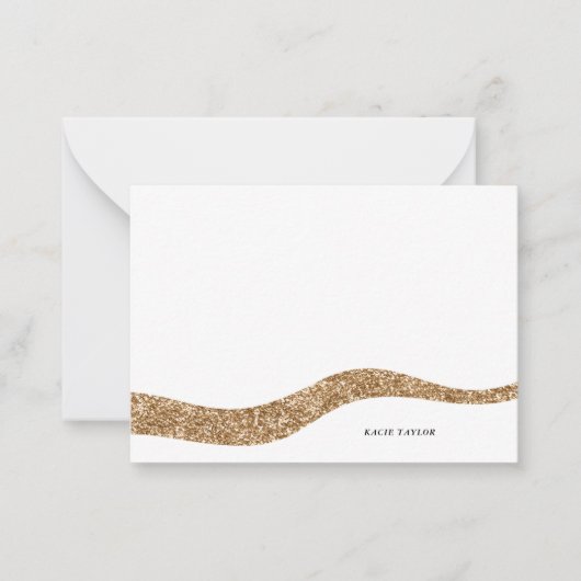 Moderne lijn persoonlijke notitiekaarten notitiekaartje (Voorkant)