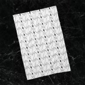 Moderne Lijn Tekening Hond Zwart Wit Keuken Handdo Theedoek