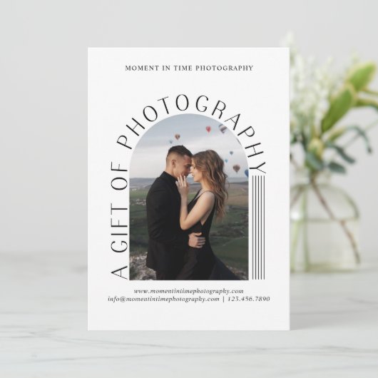 Moderne Lijnboog Fotografie Cadeaubon (Staand voorkant)
