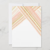 Moderne lijnen Art Deco Faux Gold Glitter Bruiloft Kaart (Achterkant)