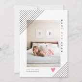 Moderne lijnen Beste mam ooit foto Moederdag Feestdagenkaart (Voorkant)