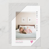 Moderne lijnen Beste mam ooit foto Moederdag Feestdagenkaart (Voorkant / Achterkant)