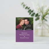 Moderne lijnen Deep Plum Direction Kaarten (Staand voorkant)