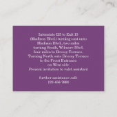 Moderne lijnen Deep Plum Direction Kaarten (Achterkant)