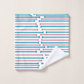 Moderne lijnen en cirkels halverwege de eeuw bad handdoek (Wasdoekje)