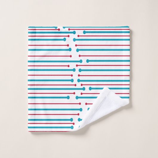 Moderne lijnen en cirkels halverwege de eeuw bad handdoek (Wasdoekje)