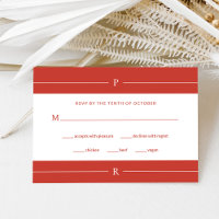 Moderne Lijnen en Monogram | Poppy Red Wedding