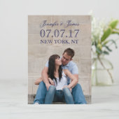 MODERNE LIJNEN | FOTO BESPAAR DE DATUURKAART SAVE THE DATE (Staand voorkant)