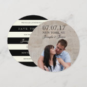 MODERNE LIJNEN | FOTO BESPAAR DE DATUURKAART SAVE THE DATE (Voorkant / Achterkant)