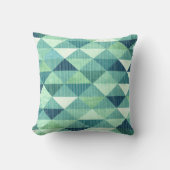 Moderne lijnen geometrisch | blauwgroen kussen (Voorkant)