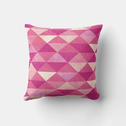 Moderne lijnen geometrisch | fuschia kussen (Achterkant)