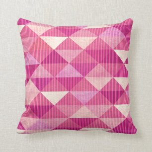 Moderne lijnen geometrisch   fuschia kussen