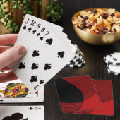 Moderne lijnen Rood en Zwart Pokerkaarten (Insitu)