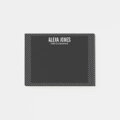 Moderne lijnen zwart post-it® notes (Voorkant)