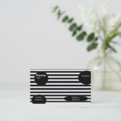 moderne lijnen (zwart) visitekaartje (Staand voorkant)