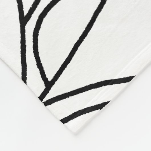 Moderne lijnillustraties en uw Logo met bewerkbare Fleece Deken (Hoek)