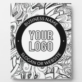 Moderne lijnillustraties en uw Logo met bewerkbare Fotoplaat (Voorkant)