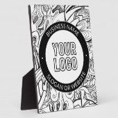 Moderne lijnillustraties en uw Logo met bewerkbare Fotoplaat (Zijkant)