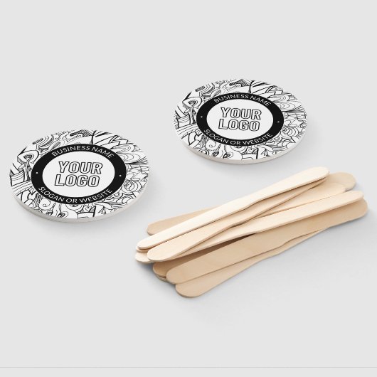 Moderne lijnillustraties en uw Logo met bewerkbare Handwaaier (Niet-gemonteerd)