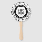 Moderne lijnillustraties en uw Logo met bewerkbare Handwaaier (Voorkant)