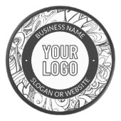 Moderne lijnillustraties en uw Logo met bewerkbare Hockey Puck (Voorkant)