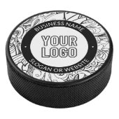 Moderne lijnillustraties en uw Logo met bewerkbare Hockey Puck (3/4)