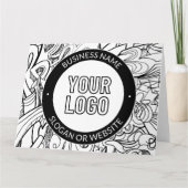 Moderne lijnillustraties en uw Logo met bewerkbare Kaart (Voorkant)