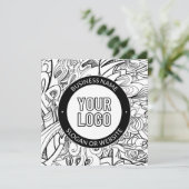 Moderne lijnillustraties en uw Logo met bewerkbare Kaart (Staand voorkant)