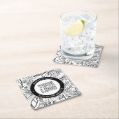 Moderne lijnillustraties en uw Logo met bewerkbare Kartonnen Onderzetters (Insitu)