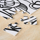 Moderne lijnillustraties en uw Logo met bewerkbare Legpuzzel (Zijkant)