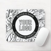 Moderne lijnillustraties en uw Logo met bewerkbare Muismat (Met muis)